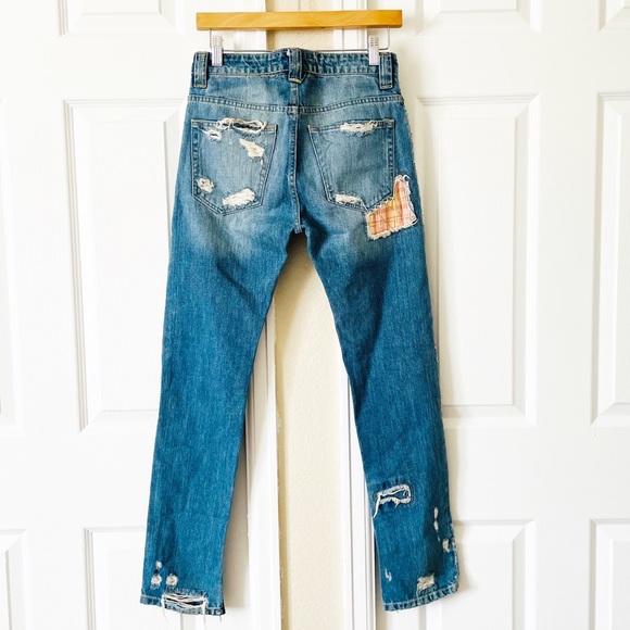 Free People Patchwork Jeans Size 25 - Picture 3 of 13